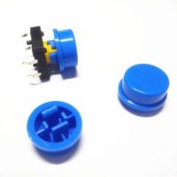 Gombík pre mikrospínač - Modrý, 12 x 12 x 7,3 mm