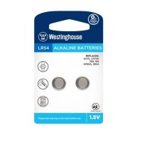 Westinghouse gombíková alkalická batéria LR54 (AG10, LR1130, 389, 189, GP89A, SR54) - 2 kusy; 1,5V