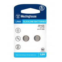 Westinghouse gombíková alkalická batéria LR66 (AG4, LR626, 377, 177, GP77A, SR66) - 2 kusy; 1,5V