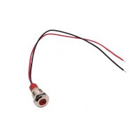 LED svetelný indikátor - Červený, 10 - 24V, 10 mm