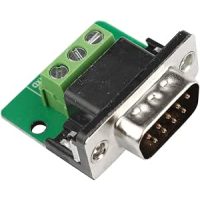 D-Sub DB9 samec RS232 adaptér na svorkovnicu