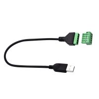 Káblový adaptér USB na svorkovnici 5 pinov - Samec