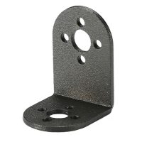 Hliníkový držiak servomotora L – čierny, 35×27 mm (pre MG995/MG996)