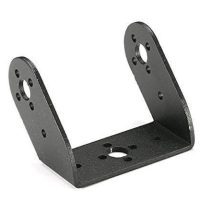 Hliníkový držiak servomotora UD – diagonálny, čierny, 56x41mm (pre MG995/MG996)