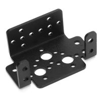 Hliníkový držiak servomotora M – multifunkčný, čierny, 25x37mm (pre MG995/MG996)