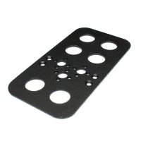 Hliníková základová doska P – montážna platforma, čierna, 64x124 mm (pre MG995/MG996)
