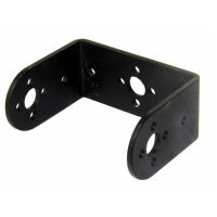Hliníkový držiak servomotora U – krátky rovný, čierny, 56x44mm (pre MG995/MG996)