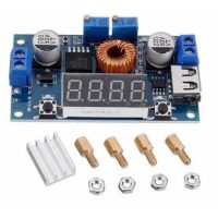 Step-down menič XL4015 4-40V na 1.5-37V, 5 A / 75 W, multifunkčný displej, CC/CV režim, USB-C