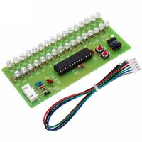 Audio stereo indikátor vybuzení - VU meter 8-12V 2x16 LED, zelený