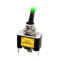 Páčkový prepínač s aretáciou On/Off 30A 12V Zelená
