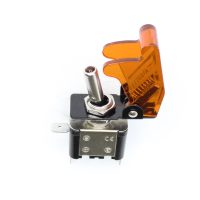 Robustný páčkový prepínač s krytkou - On/Off 20A 12V Oranžový