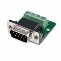 D-Sub DB9 samec RS485 adaptér na svorkovnici - so závitmi
