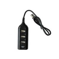 USB HUB so štyrmi portami USB 2.0 - Čierny