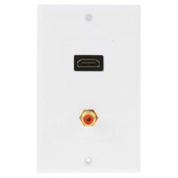 Panelový konektor HDMI samica + RCA samica