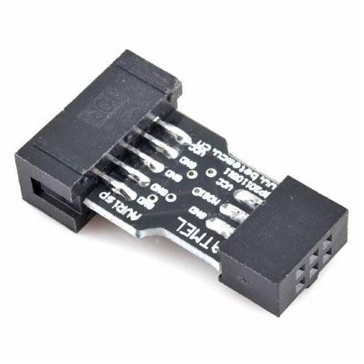Foto - 10 pin na 6 pin adaptér pre AVRISP USBASP STK500