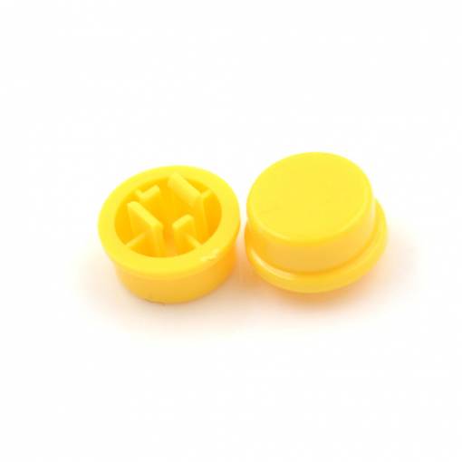 Foto - Gombík pre mikrospínač - Žltý, 12 x 12 x 7,3 mm