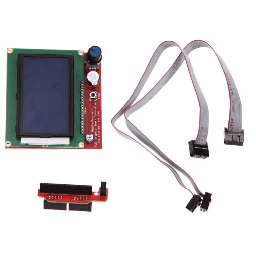 Foto - 12864 LCD displej a ovládač pre 3D tlačiarne - RAMPS 1.4 Reprap Mendel