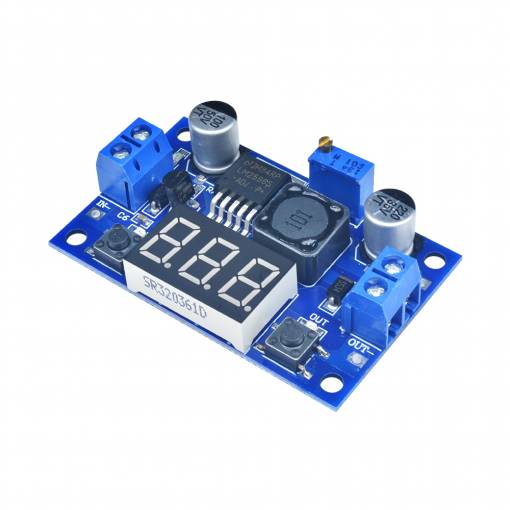 Foto - LM2596 Buck Step-down napájací modul - LED voltmeter, DC 4,0 ~ 40 1,3 - 37V