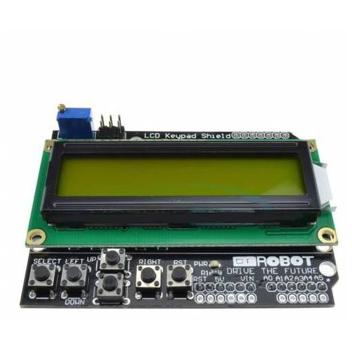 Foto - LCD shield pre Arduino UNO - Žlté podsvietenie