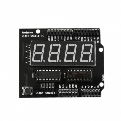 Foto - Podsvietený Digit Shield 0,56" pre Arduino - Červené podsvietenie