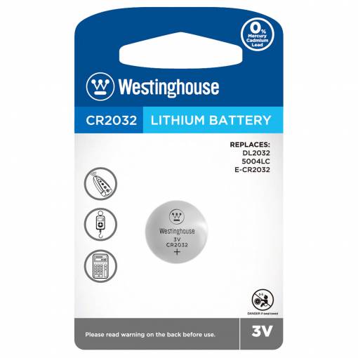 Foto - Westinghouse lítiová gombíková batéria - CR2032 (DL2032, 5004LC, E-CR2032), 3V