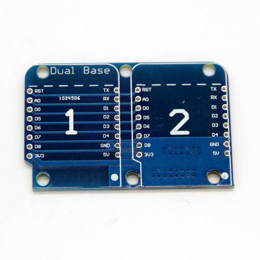 Foto - WeMos Dual Base Shield s dvojitým socketom pre WeMos D1 Mini NodeMCU ESP8266