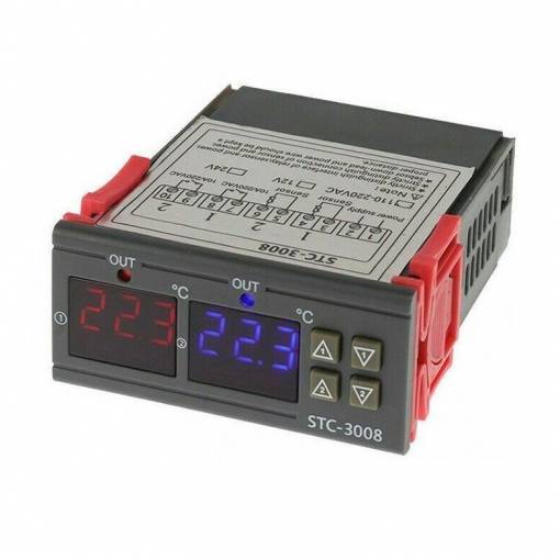 Foto - Duálny digitálny termostat STC-3008 DC12V -55 ~ +120°C