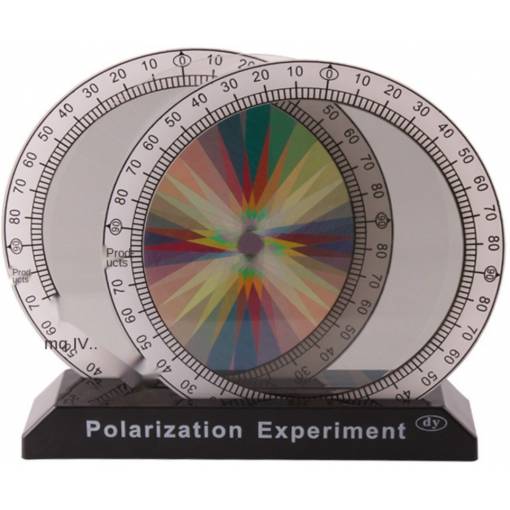 Foto - Polarizácia svetla - Optický fyzikálny experiment - Farebný