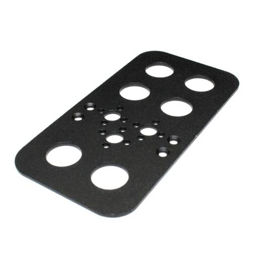 Foto - Hliníková základová doska P – montážna platforma, čierna, 64x124 mm (pre MG995/MG996)