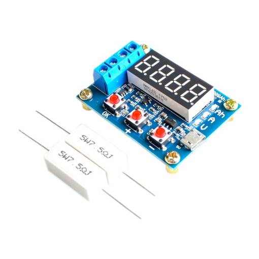 Foto - ZB2L3 – tester kapacity Li-ion baterií včetně 2× výkonového rezistoru 5W 7.5Ω