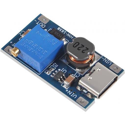 Foto - Step-up menič B6284 XY-016 – 2 A, DC-DC zvyšujúci modul s USB-C vstupom