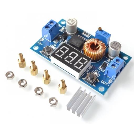 Foto - Step-down menič XL4015 – 5–40 V na 1.5–37 V, 5 A / 75 W, s digitálnym voltmetrom