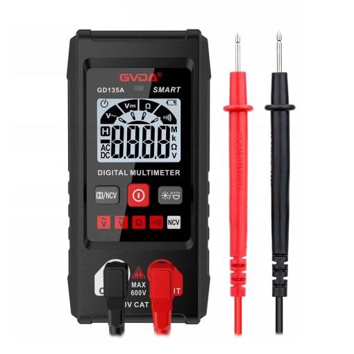 Foto - Digitálny šikovný multimeter GD135A - automatické meranie napätia, odporu, kontinuity, NCV, Svietidlo