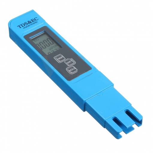 Foto - Digitálny merač kvality vody, teploty a elektrickej vodivosti - Modrý
