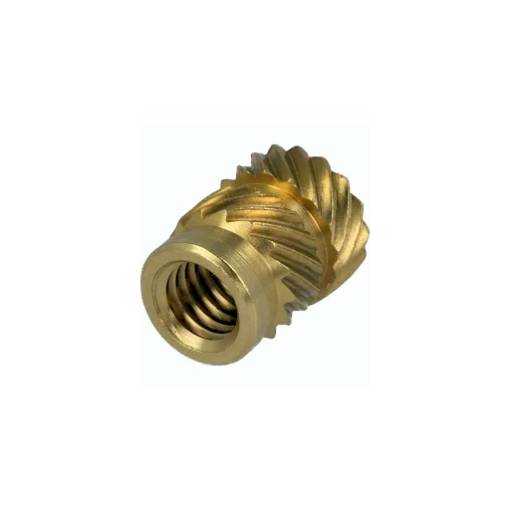 Foto - Závitová zápustná vložka M3x6x4 mosadzná