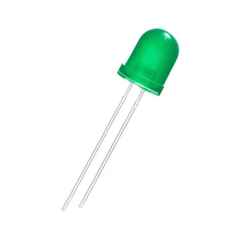 Foto - LED dióda - Zelená, difúzna, 8mm, 2,2V