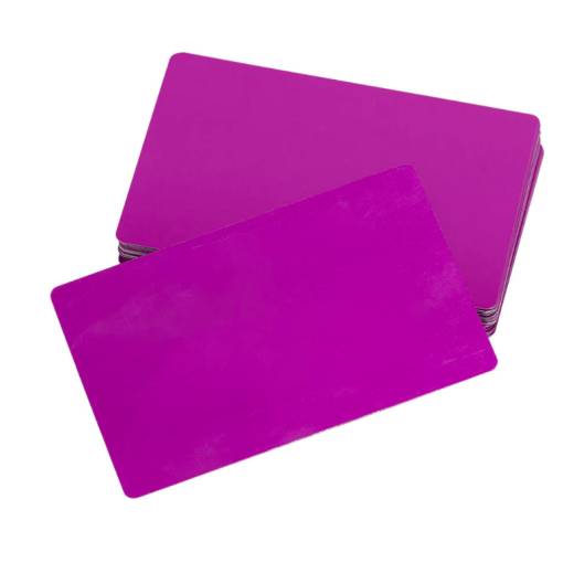 Foto - Hliníková vizitka, karta pre testovanie a laserové gravírovanie - Čierna