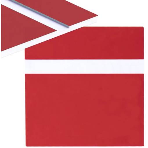 Foto - Gravírovací laminát 600 x 300 x 1,3 mm - Červený, bílý