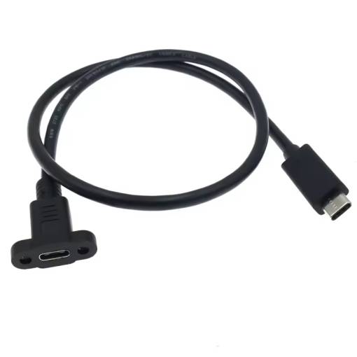 Foto - Predlžovací kábel do panelu USB-C 50cm, čierny
