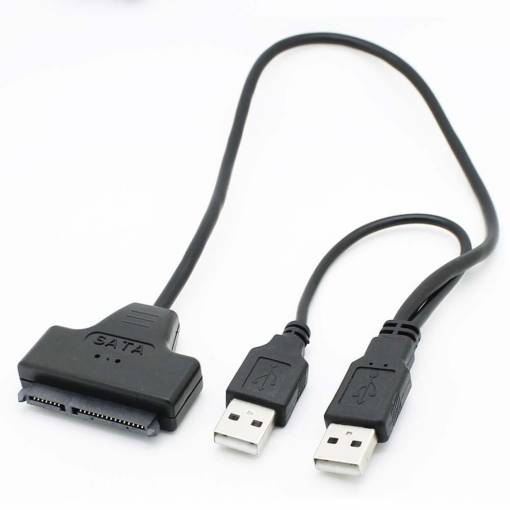 Foto - Adaptér SATA 7 + 15 pin 22 na USB 2.0 pre 2.5" HDD