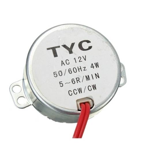 Foto - Asynchrónny motor 12VAC 5-6RPM TYC-50