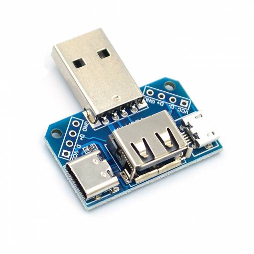 Foto - Doska na testovanie USB, micro USB, USB-C