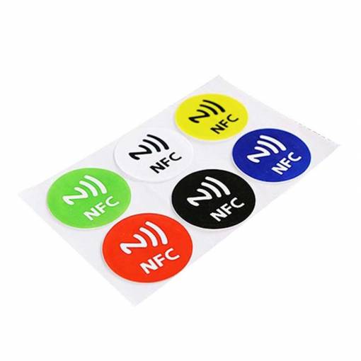 Foto - Sada 6 farebných NFC tagov