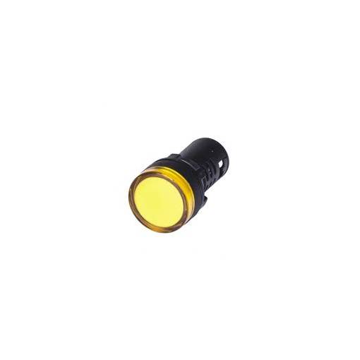 Foto - Signálne LED svetlo 22 mm AC/DC 12 - 24V - Žlté
