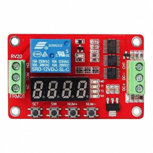 Foto - Modul časového oneskorenia s relé a LED displejom DC 12V