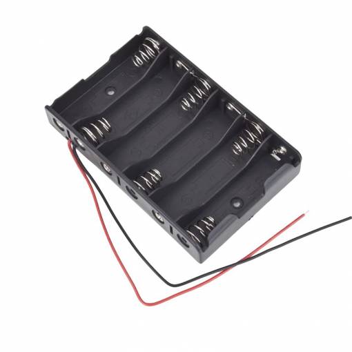 Foto - Batériový box pre šesť batérií AA 1,5V - 1 kus