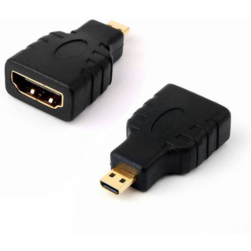 Foto - Micro adaptér HDMI samec na HDMI samica pre RPi 4