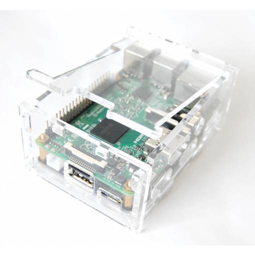 Foto - Plastová krabička pre Raspberry Pi 4B - Transparentná