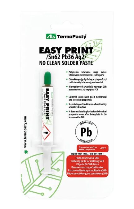 Pájacia pasta Easy Print Sn62 Pb36 Ag2 - 6 g