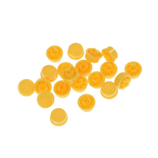 E-shop Gombík pre mikrospínač - Žltý, 12 x 12 x 7,3 mm